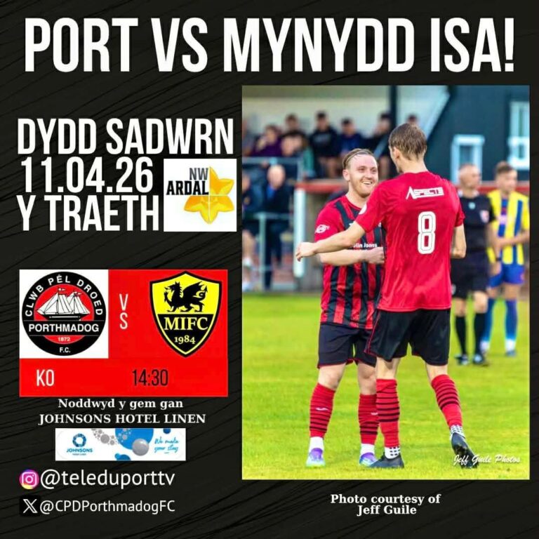 Read more about the article CPD Porthmadog v Mynydd Isa FC – Manylion Gêm / Match Details