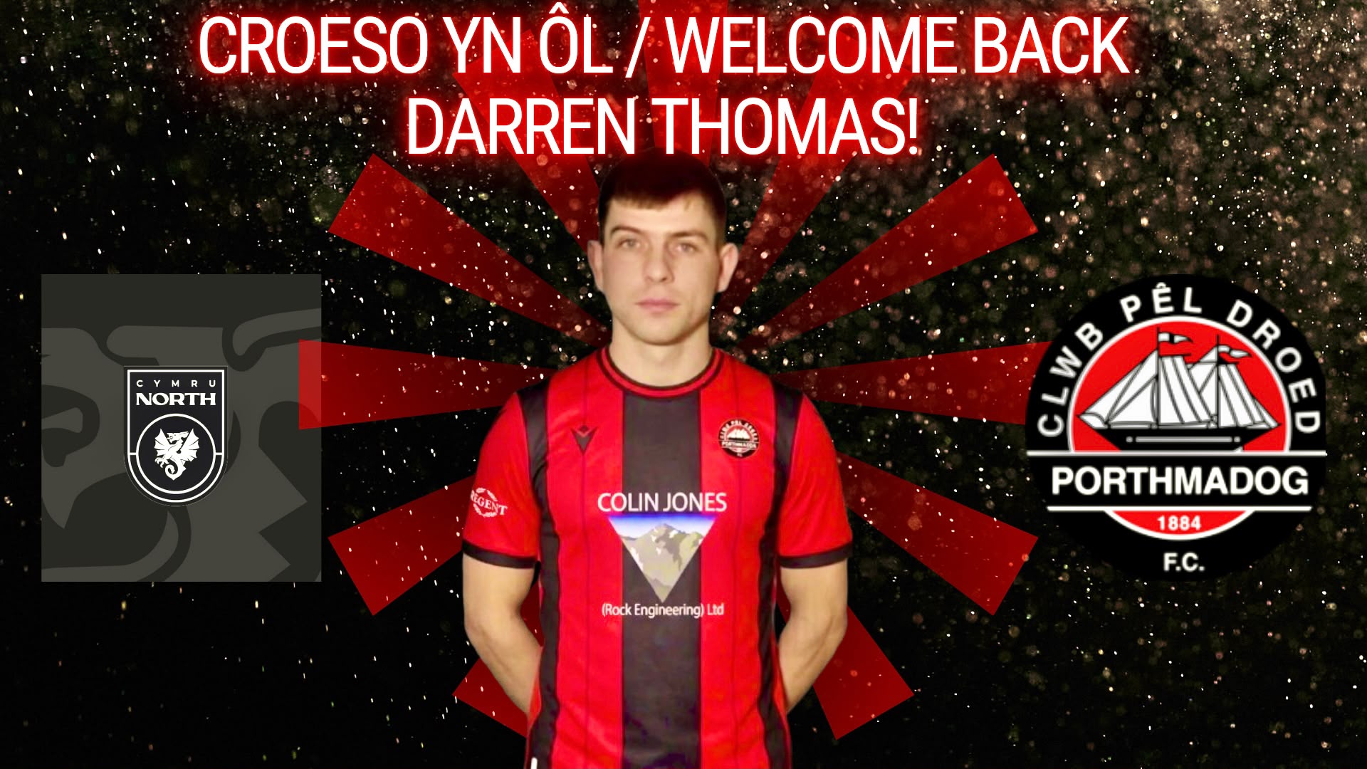You are currently viewing Darren Thomas yn arwyddo i CPD Porthmadog | Darren Thomas signs for CPD Porthmadog