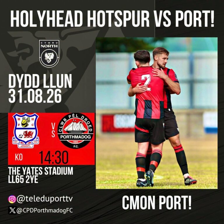 Read more about the article Holyhead Hotspur v CPD Porthmadog | Rhagflas Gêm / Match Preview